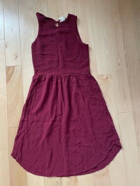 H&M Burgundy High-Low Sleeveless Dress